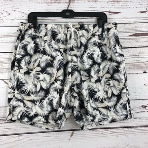 NWT SLATE & STONE Tropical Print Swim Trunks XL